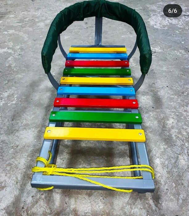 Санки для детей, снегокат легкий, прочный и спинка разборный — фото 1