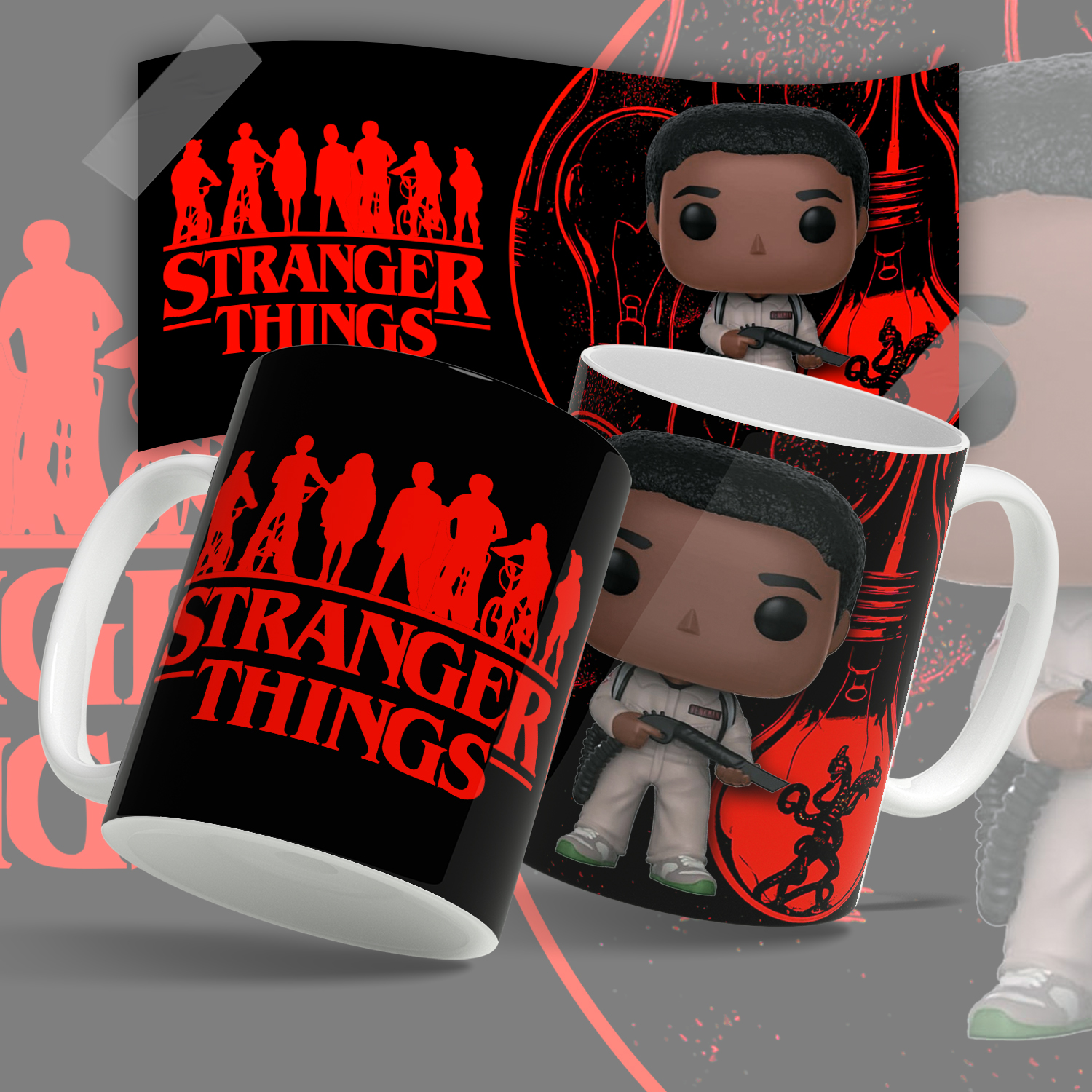 Кружка, "Очень Странные Дела", подарок для фанатов сериала "Strenger Things" яркий принт 330 мл, 1 шт