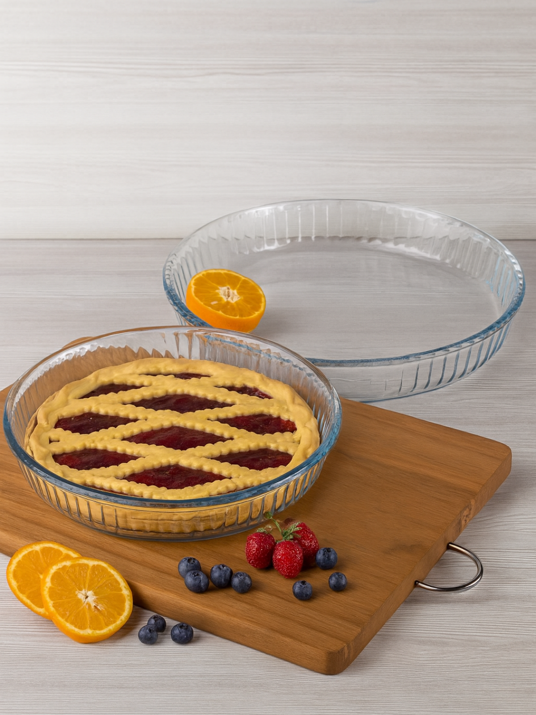 Формы для запекания круглые PASABAHCE BORCAM 15902200 стеклянные, 2 шт, 2950 и 1720 мл