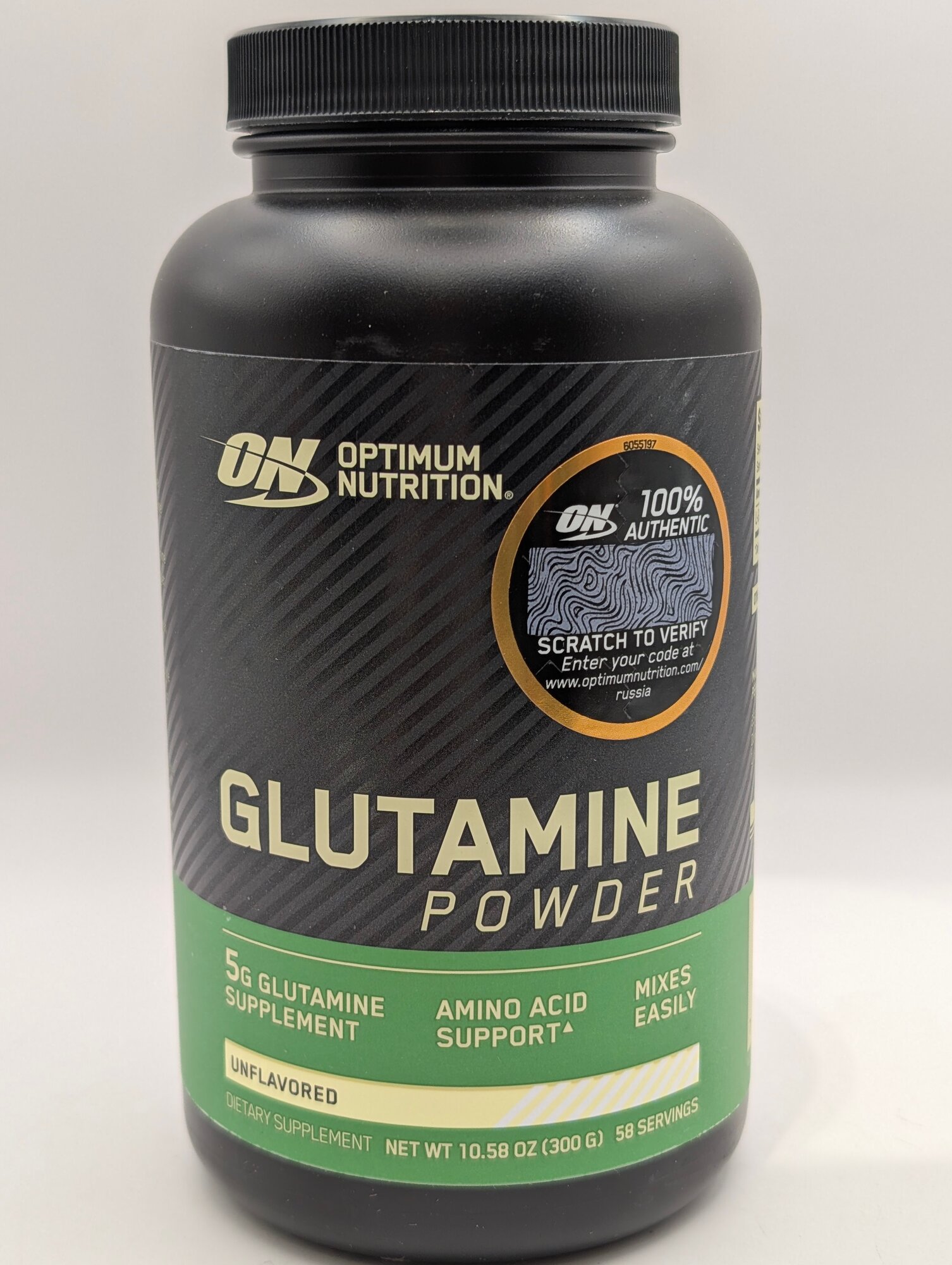 Глютамин Optimum Nutrition Glutamine Powder, Глютамин, с проверочным стикером 300г