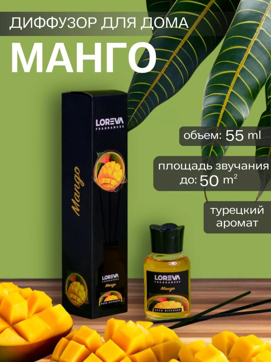 Lorena Mango 55 мл Освежитель воздуха, ароматизатор и аромат для дома, офиса и автомобиля — фото 1