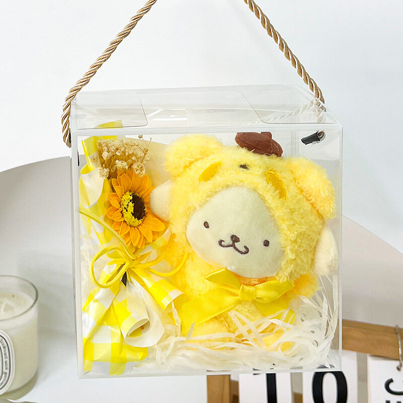 Подарочная коробка Sanrio Kurome из ПВХ, кукольный букет, готовый детский рождественский подарок для подруги и лучшего друга, подарок на день рождения