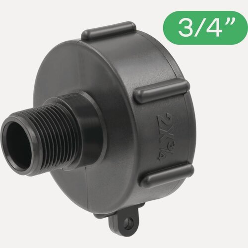 Изображение товара Переходник на еврокуб ПоливНаДаче 2"(S60) х 3/4"(наружная резьба) S60x34HP