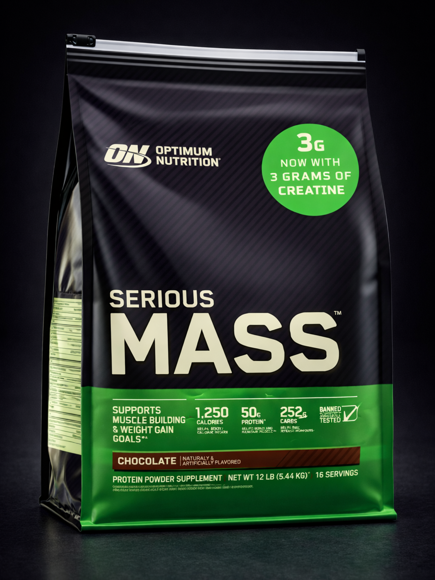 Гейнер Serious Mass Optimum Nutrition 5,4 кг, Для Набора Массы , Шоколад