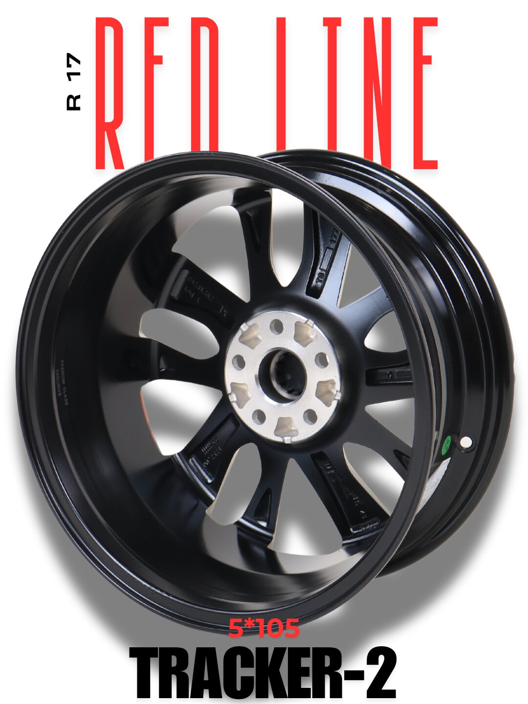 Автомобильные Диски Redline "LARGO Tracker" R17, черные, литые, 4 шт, с чехлом новый стиль — фото 1