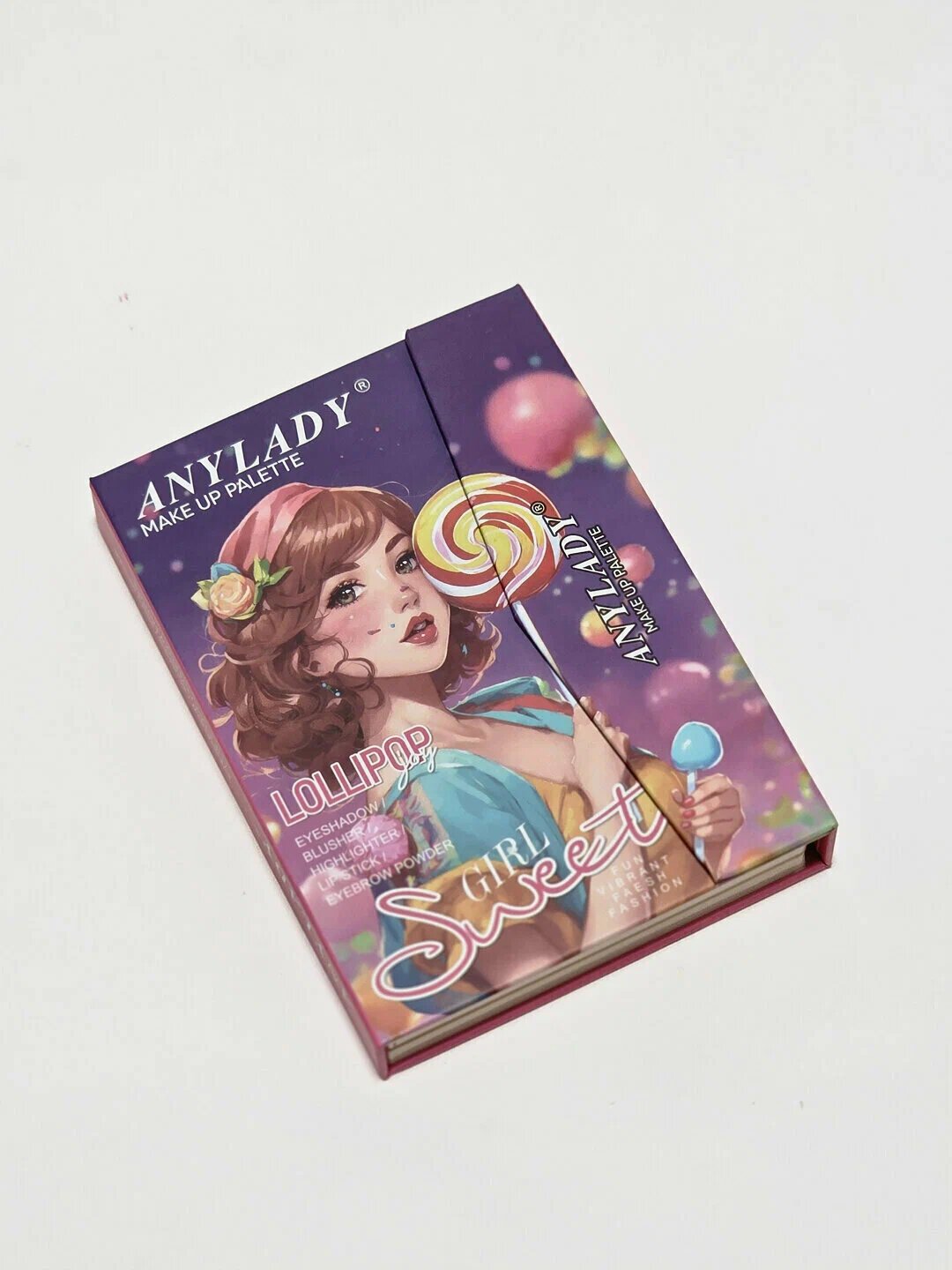 Тени для век в форме книги, с кисточкой, румянa, контринг, помада