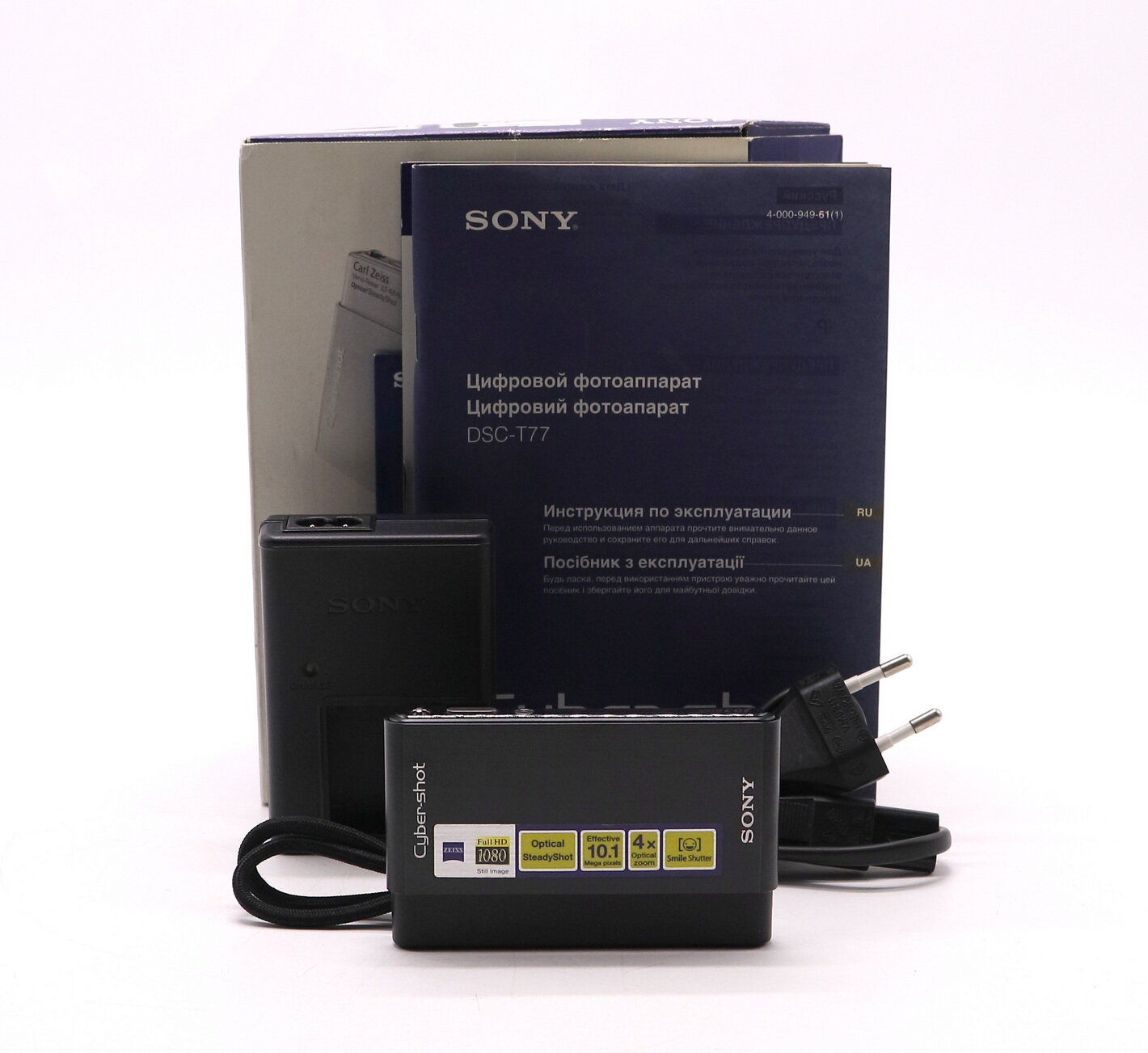 Фотоаппарат Sony Cyber-shot DSC-T77 в упаковке