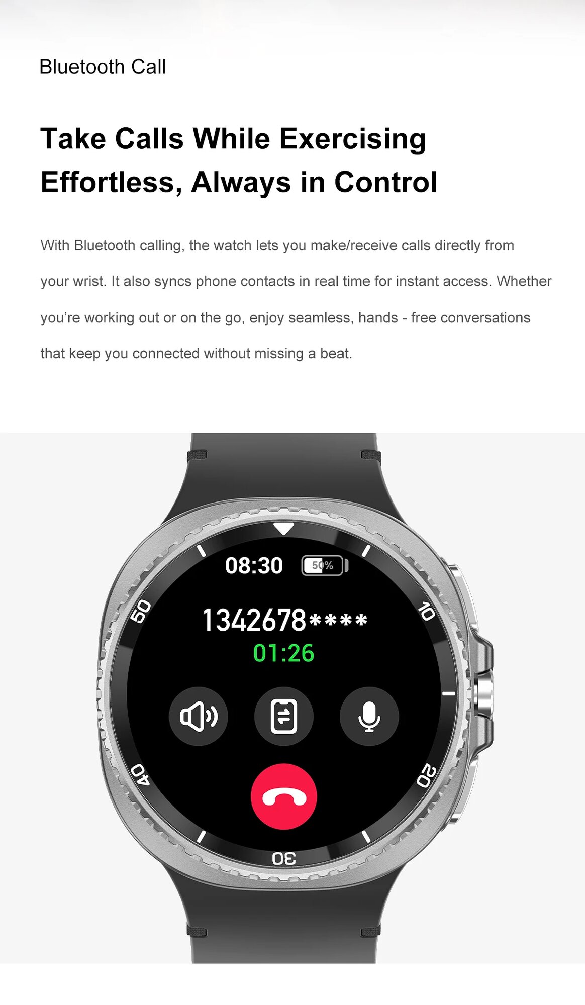Часы умные "Galaxy Watch 8 Classic" , AMOLED, водонепроницаемые, Bluetooth копия — фото 1