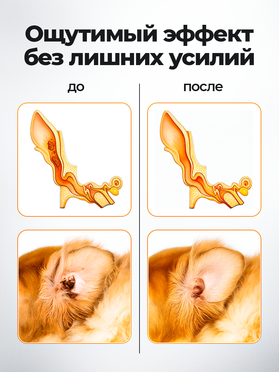 Влажные салфетки для ушей собак и кошек с алоэ — фото 1