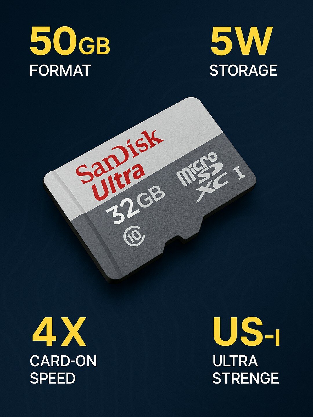 SanDisk Ultra Micro SD флешка 32GB для телефонов, видеорегистраторов и других устройств
