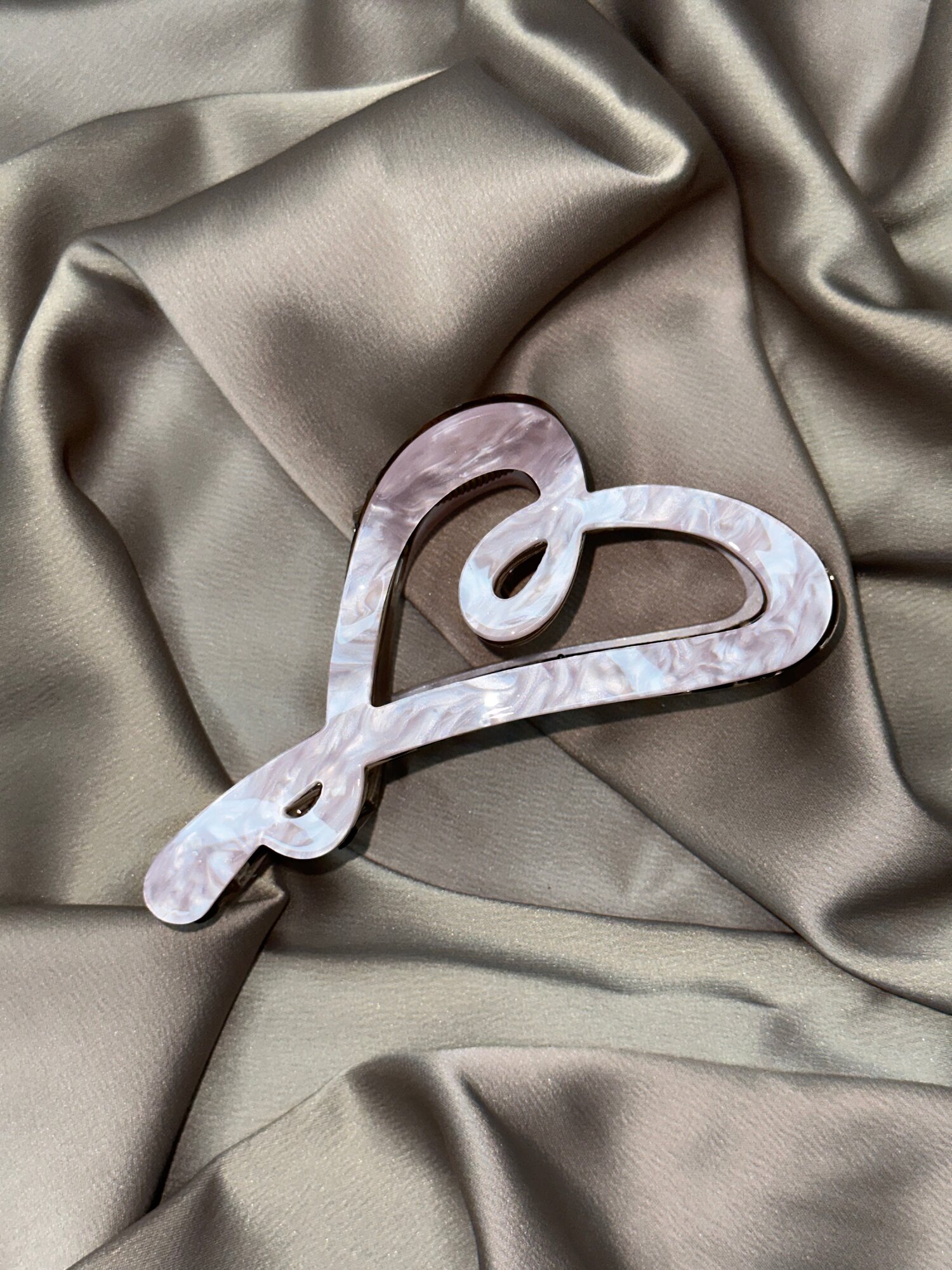 Корейская , модная , стильная заколка для волос , LOVE, мраморное покрытие , цвет мраморный розовый