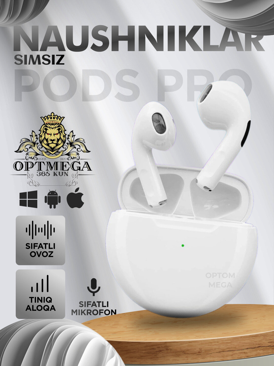 Беспроводные наушники Pro 6 – стиль, комфорт и мощный звук в одном!