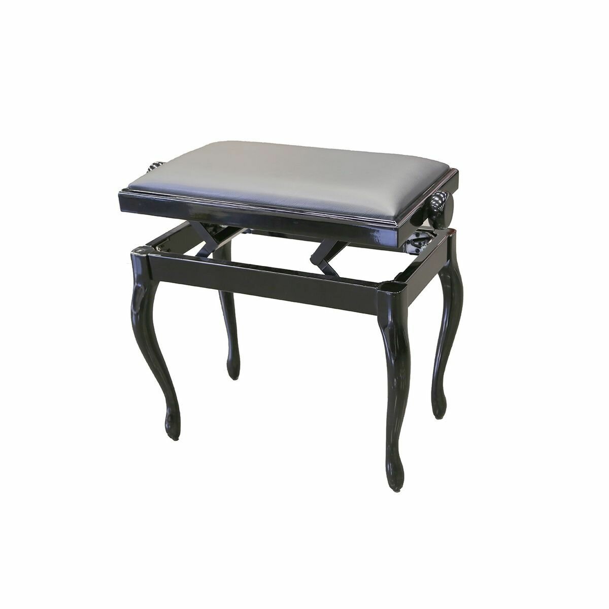 Hidrau BG200 Black Gloss (L28) банкетка, черная полированная, черная кожа