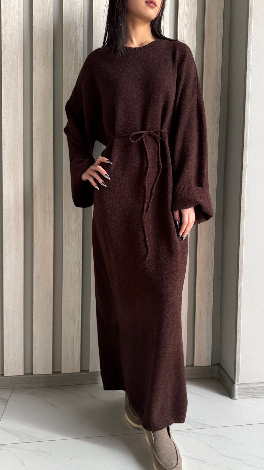 Платье INK Бежевый, коричневый, размер Std, коричневый — фото 1