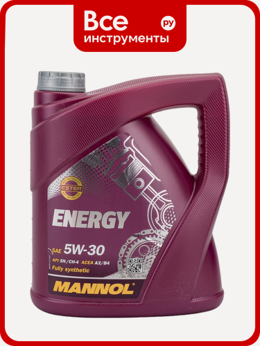 Изображение товара Синтетическое моторное масло MANNOL ENERGY 5W30, 4 л, 7017, инновационное