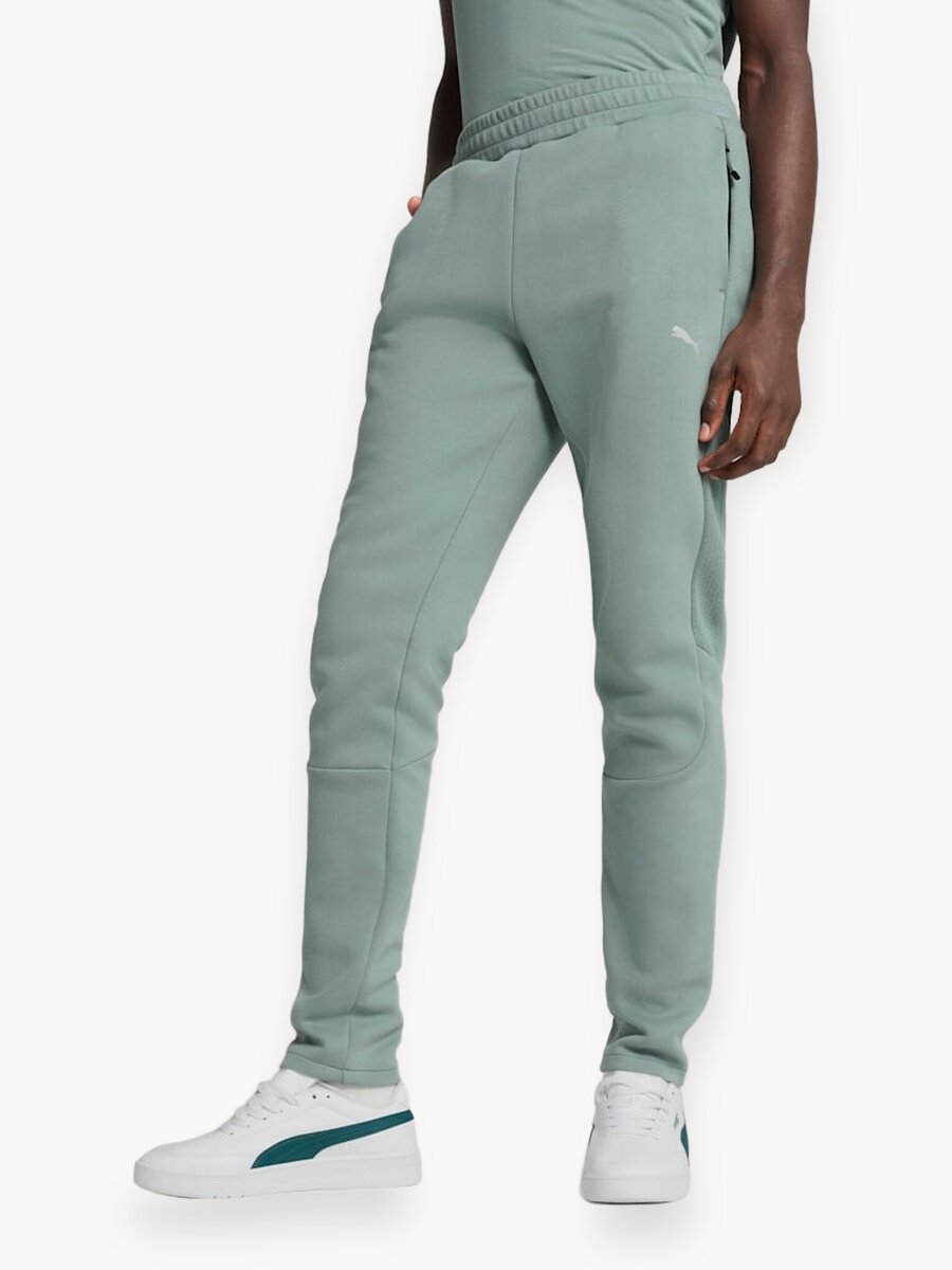 Брюки спортивные PUMA EVOSTRIPE, размер XS, зеленый