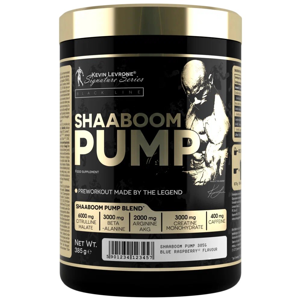 Предтренировочный комплекс Kevin Levrone Signature Shaaboom Pump, 385g, 25 порций со вкусом голубая малина