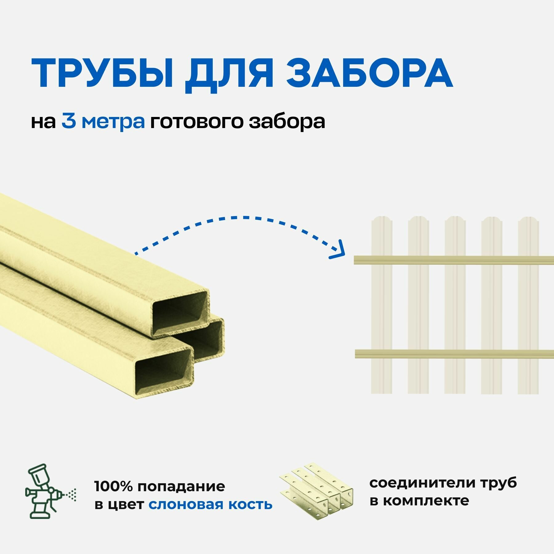 Труба профильная для забора 40х20 3 метра