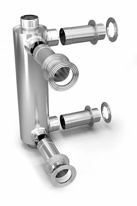 Отопитель натрубный для двух смежных помещений TMF ф115 1/05мм 065м нерж/нерж