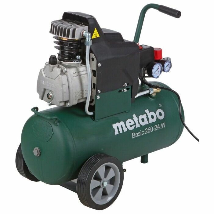 Компрессор поршневой Metabo Basic 250-24 W масляный 110л/мин 24л 1500Вт зеленый