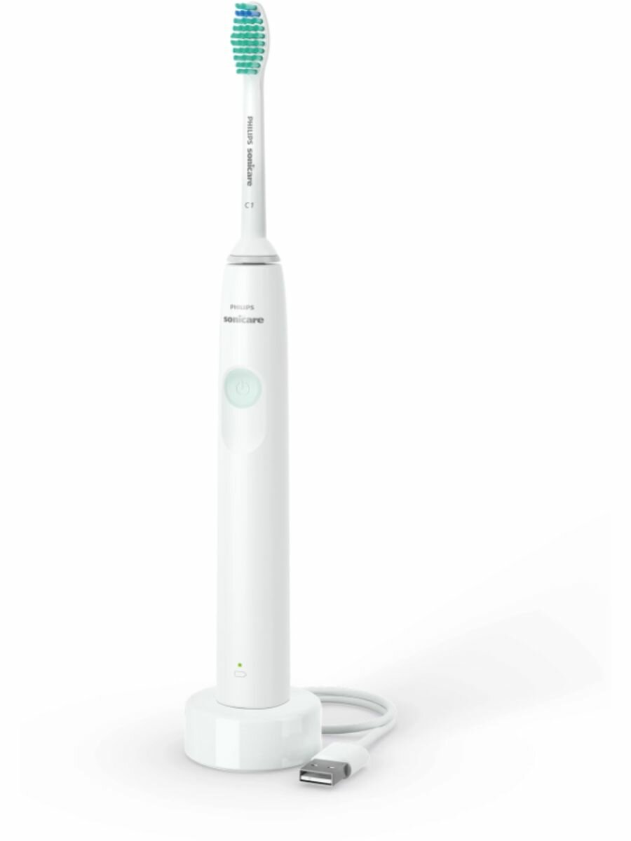 Зубная щетка электрическая Philips HX3641/01 Sonicare 1100 Series, звуковая, белая/мятная
