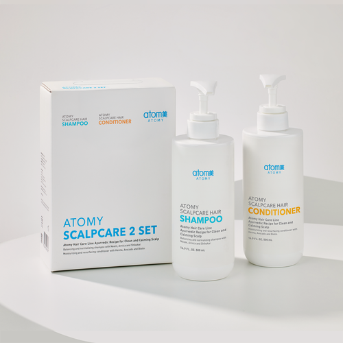 Изображение товара Набор для глубокого очищения, Шампунь и Кондиционер по 500 мл, Атоми Скалпкеар/Atomy Scalpcare, Корея