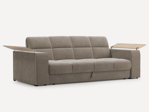 Изображение товара Диван-кровать Флай, аккордеон, ортопедическое основание на НПБ, подлокотники короб+короб, 120*200, съемный чехол, велюр.