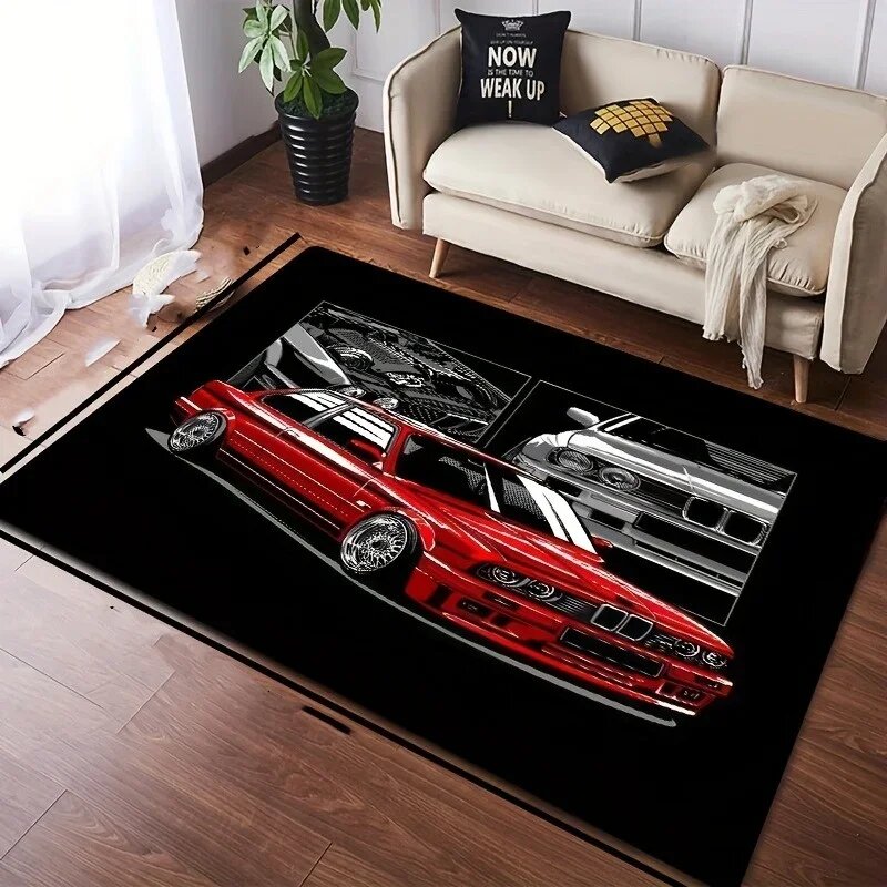Creative Car Pattern Carpet Children s Bedside Soft Floor Mat Anti fouling Anti slip Crawling Pad Kitchen Footpad Home Decor Rug