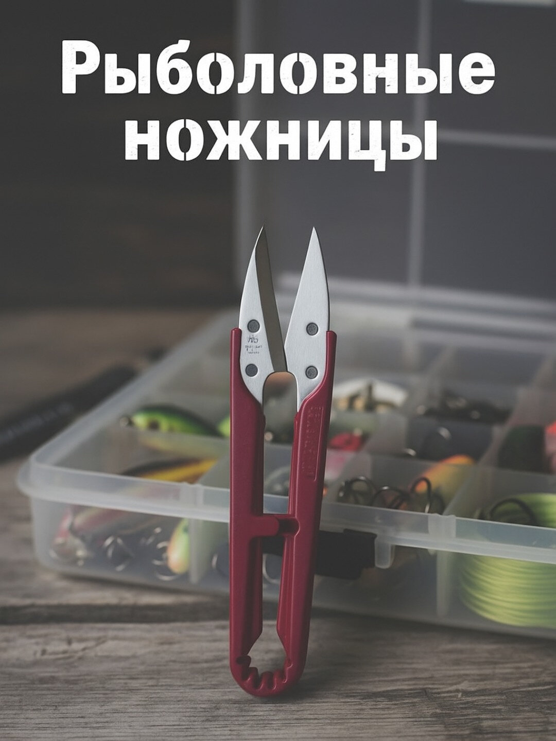 Рыболовные ножницы для лески и шнура – компактные, острые, с металлическими лезвиями - Бордовый,11 см