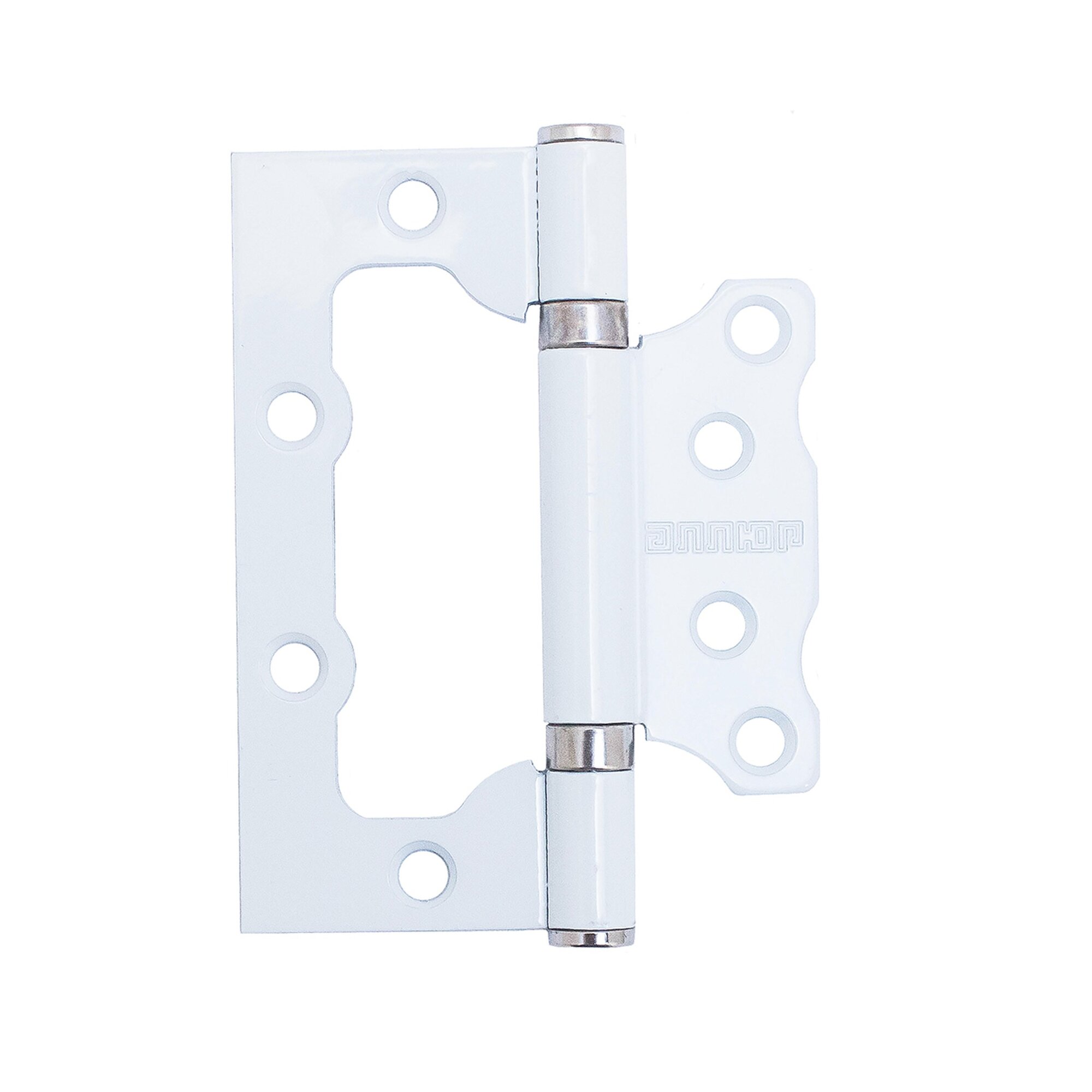 Петля накладная универсальная Аллюр 2BB WW 100 x 75 x 25 мм белая 2шт