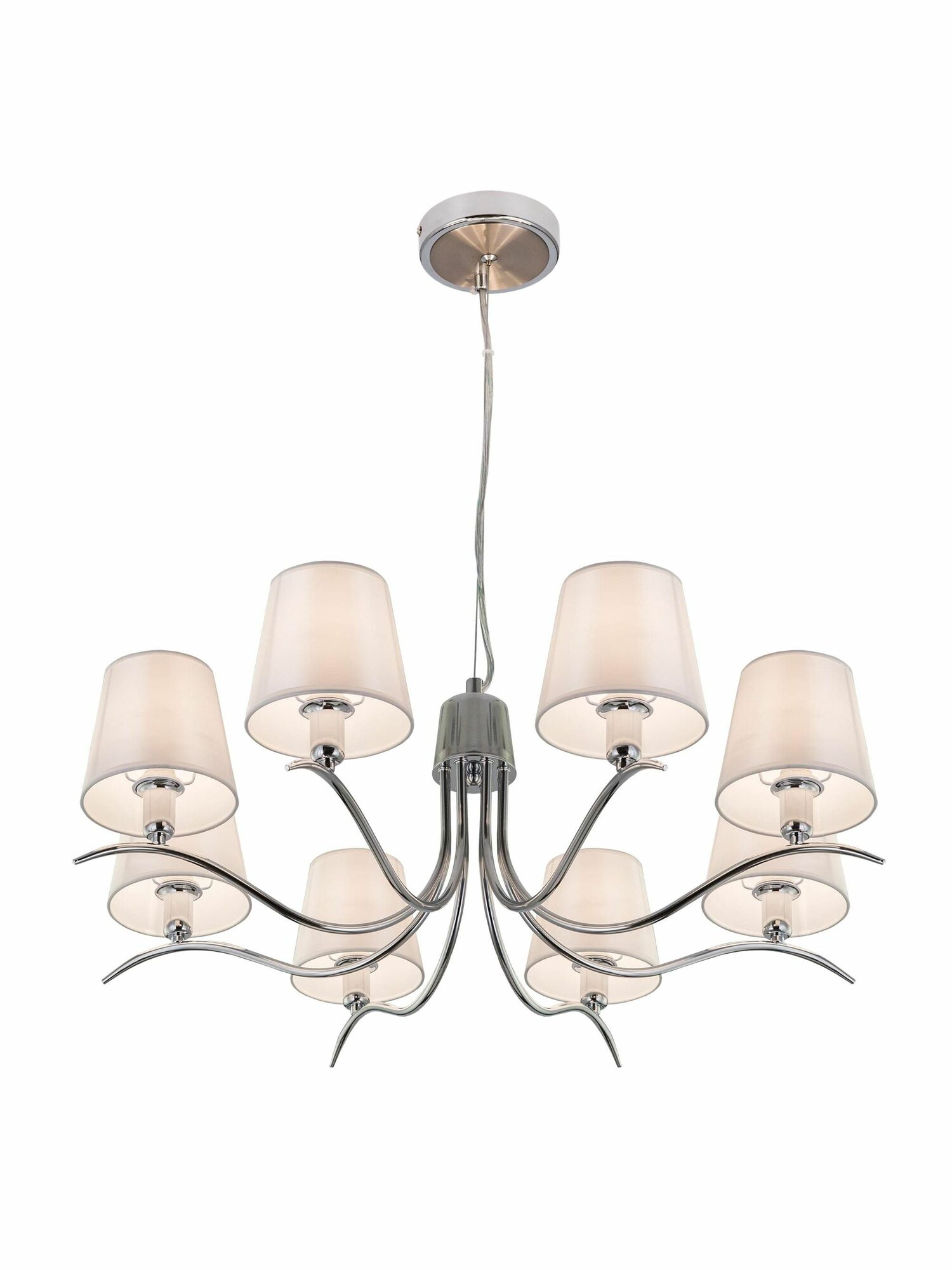 Подвесная люстра Citilux Эмма CL439181 восьмирожковая металлический корпус хром