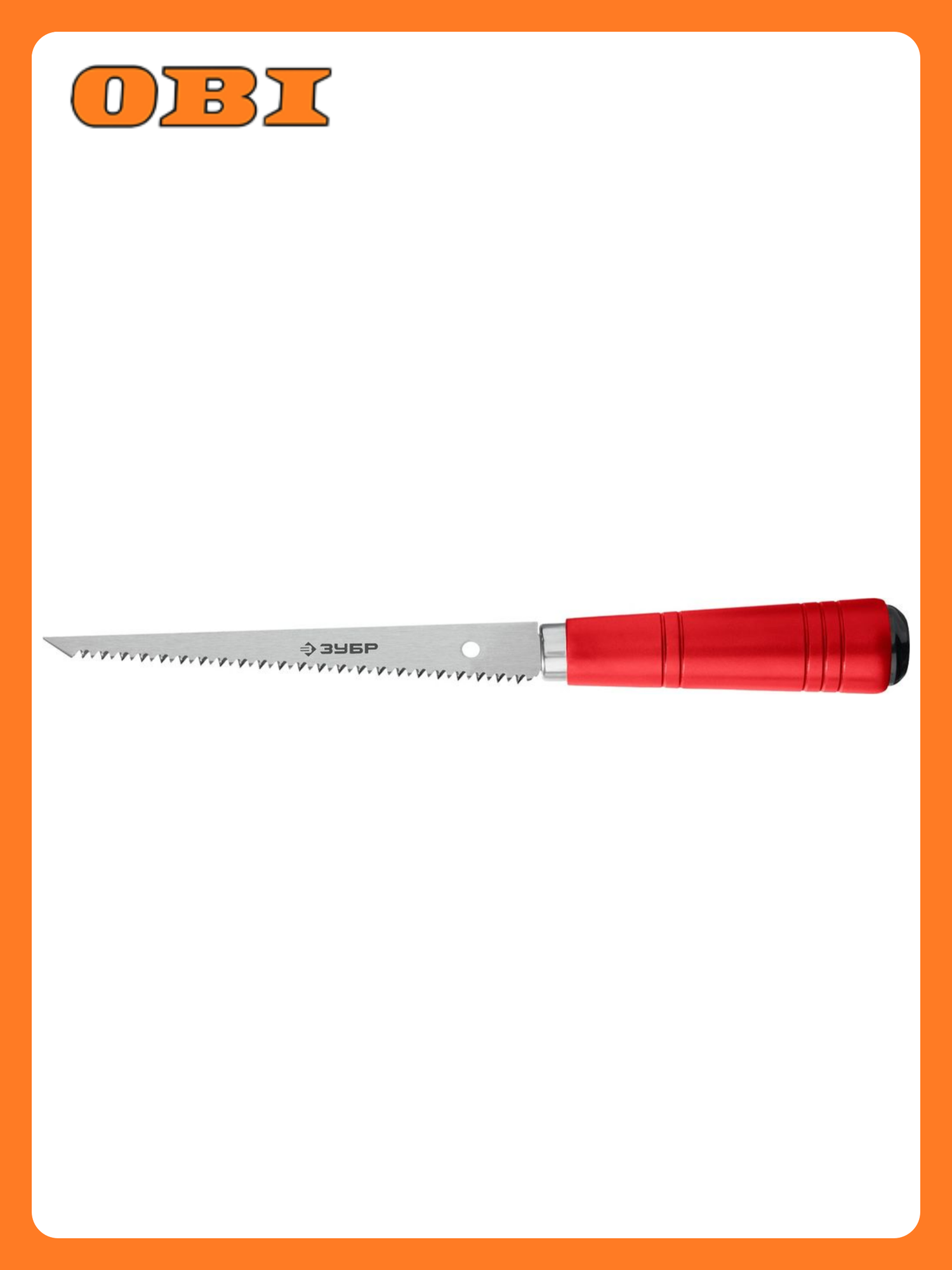 Ножовка по гипсокартону ЗУБР односторонняя 150 мм