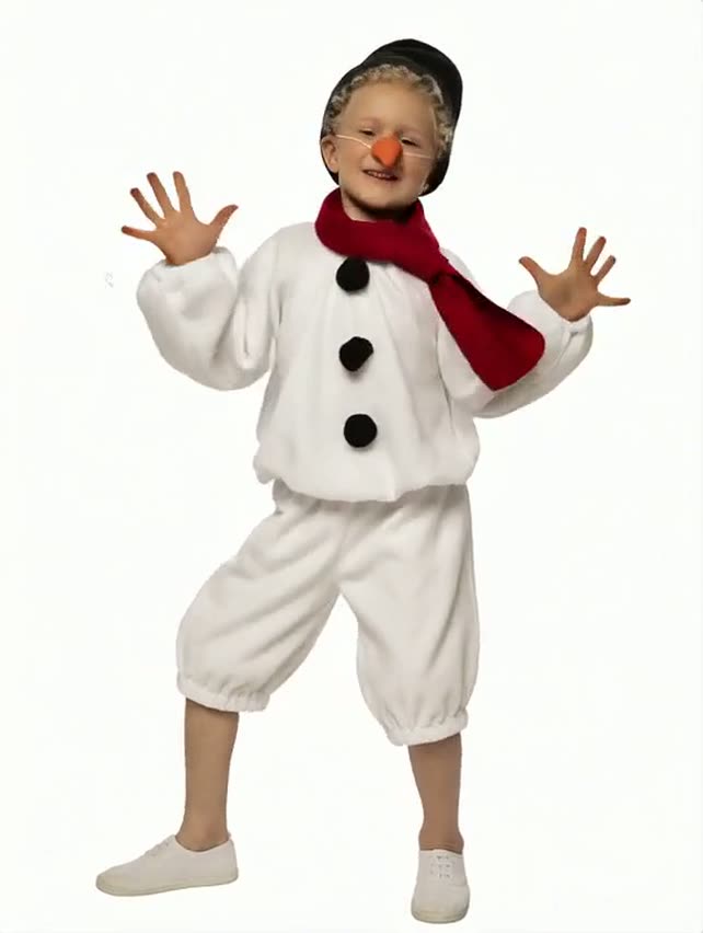 Детский карнавальный костюм Снеговичок на рост 128-134 (размер 32) — фото 1