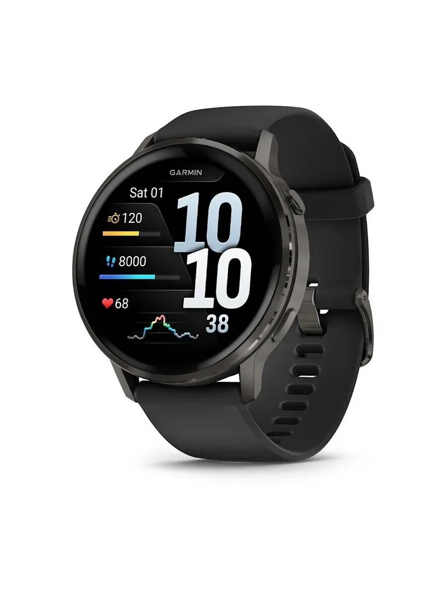 Умные часы Garmin VENU 4 45mm SLATE BEZEL 010-03014-00, спортивные