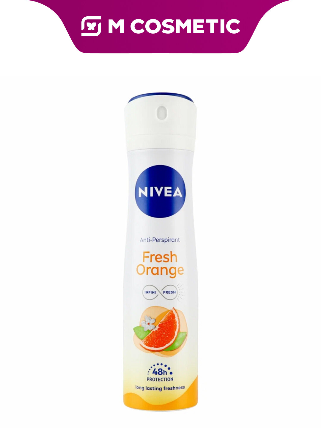 NIVEA Антиперспирант «Fresh Orange», 150 мл — надёжная защита от пота и свежий цитрусовый аромат