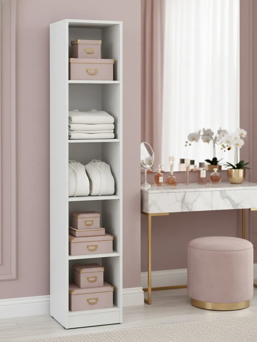 Распашной шкаф пенал FRESTER для одежды спальню на балкон с полками, от производителя