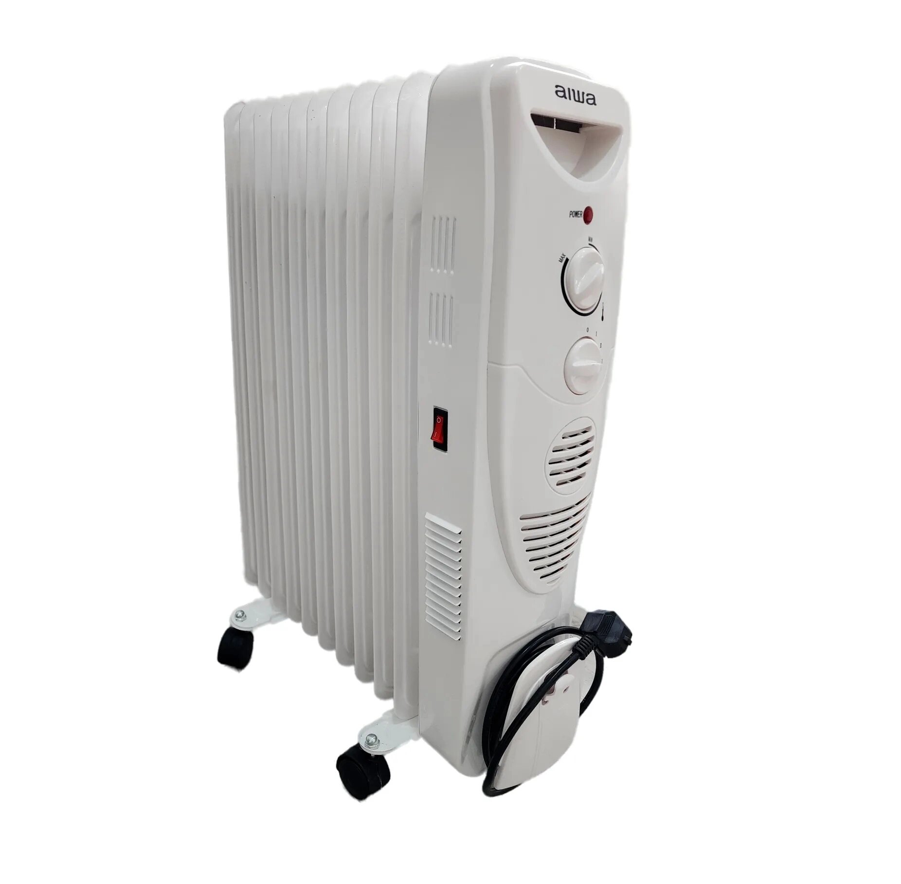 AIWA масляный радиатор на 13 секций, белый, 2500 Вт, обогрев до 30 м², для дома и квартиры