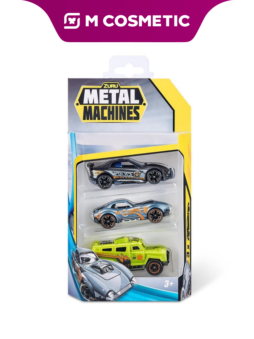 ZURU Набор металлических машинок Metal Machines, 3 штуки, игровые машинки из металла, для детей, коллекционный набор