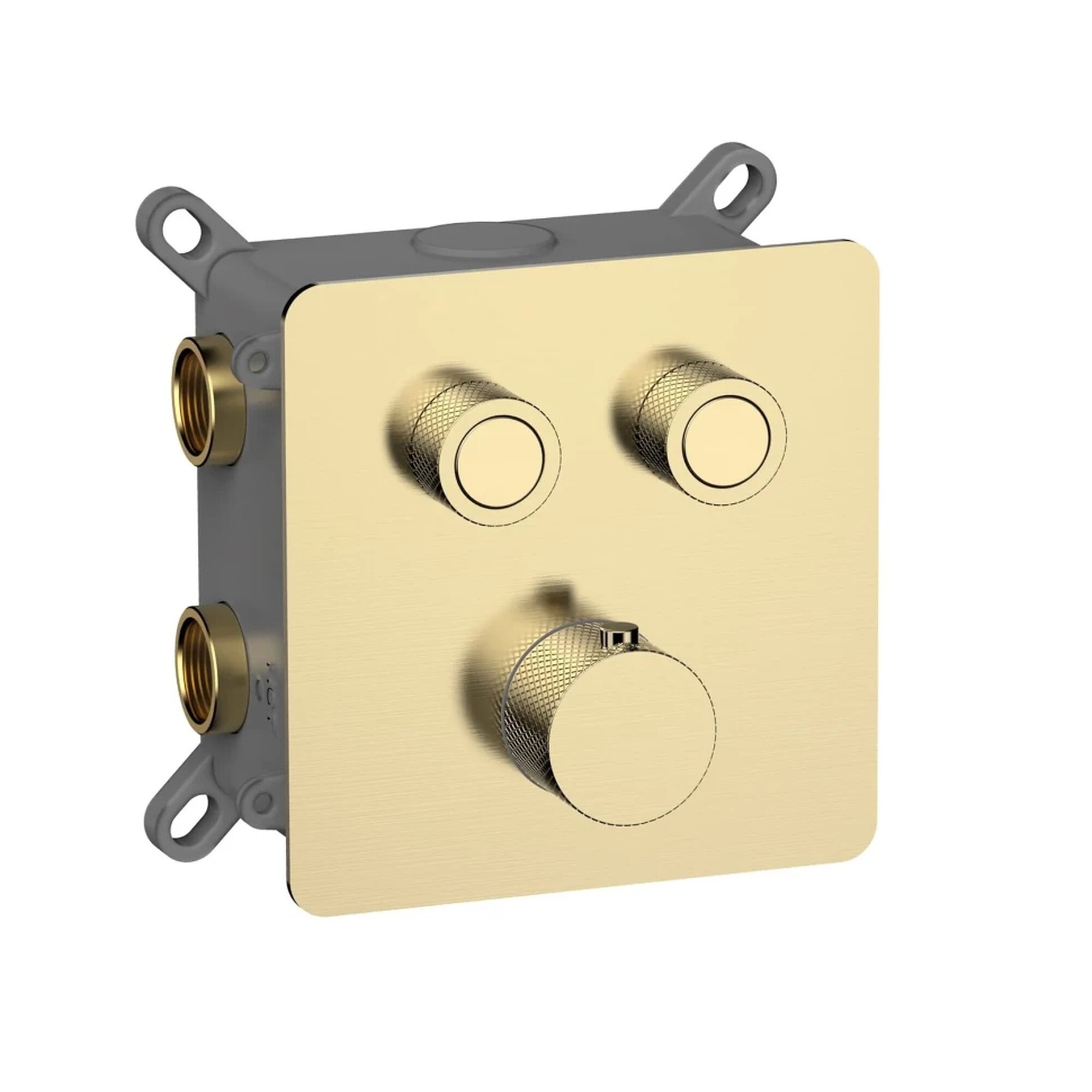 Смеситель с термостатом встраиваемый на 2 потребителя комплект с монтажной частью AQM8811BG