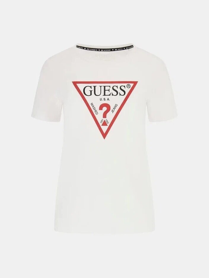 Футболка GUESS SS CN Original Tee, размер XL, белый — фото 1