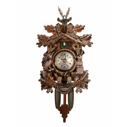 Часы настенные с кукушкой Домик в лесу плавный ход 241165 см 2146₽
