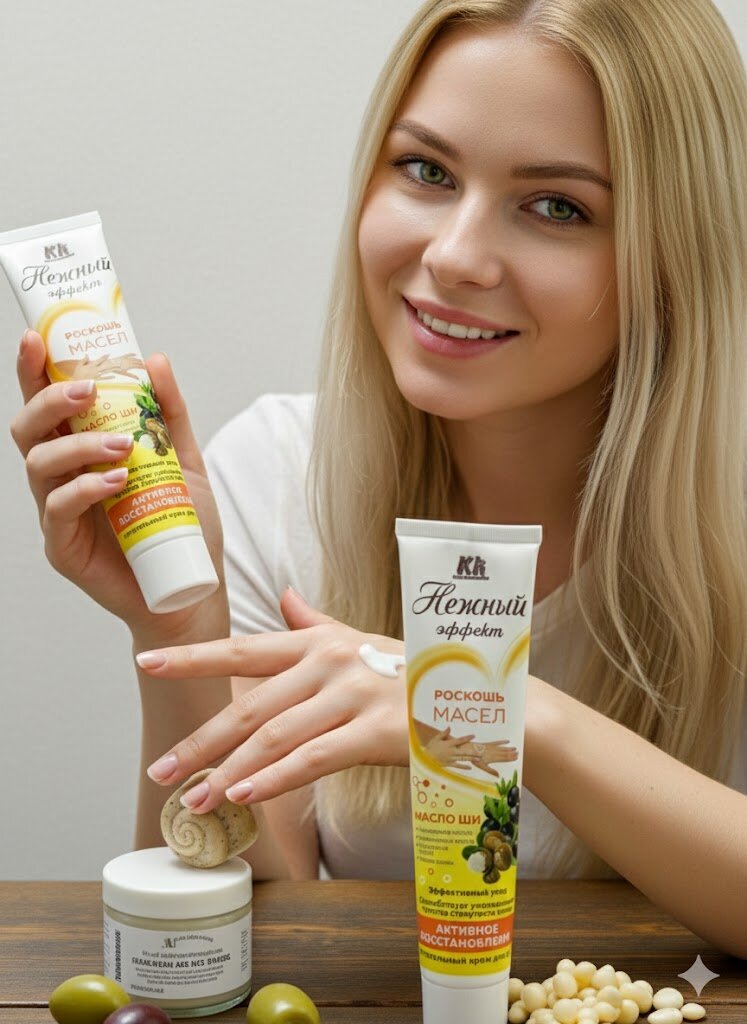 Крем для рук Kk Klin-kosmetika Масло Ши -125мл Спасобност уменьшения чуства стянутности кожи