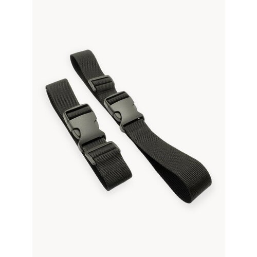 Лента - ремень стропа для крепления с фастекс GetCamping (цв. чёрный, ширина 30мм, длина 125см, комплект из 2 шт, GC-14.03.125. B)