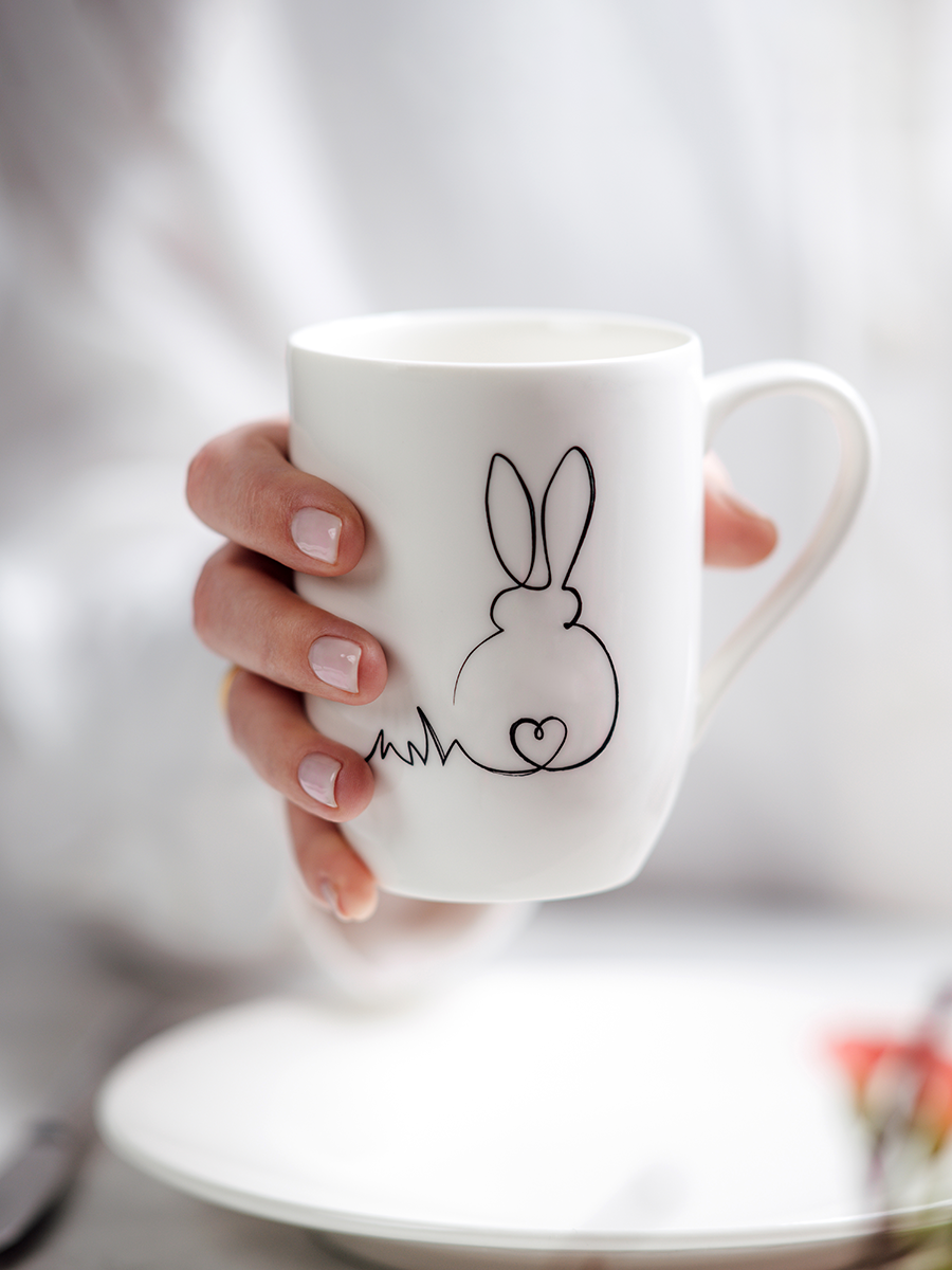 Набор кружек 2 шт, 340 мл, Some Bunny loves you, Зайчик любит тебя, Statement, Villeroy & Boch, Премиум-Фарфор — фото 1