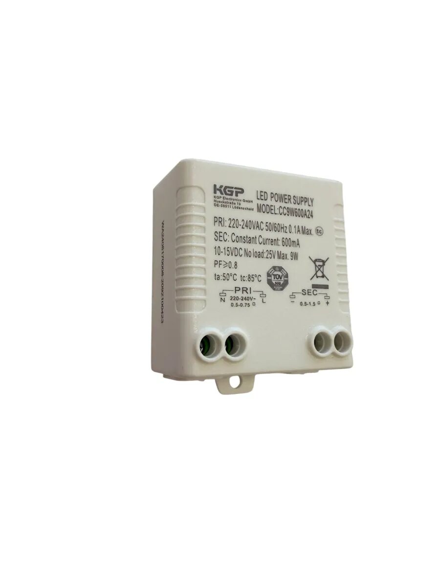 LED-драйвер AC-DC 9Вт (0.6А, 10-15 В) CC9W600A24