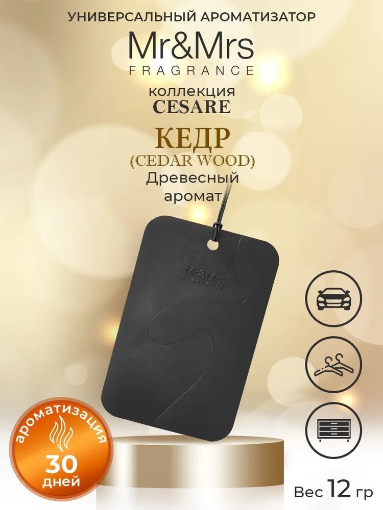 Ароматизатор для авто Mr&Mrs Fragrances Cesare Card, итальянский дизайн