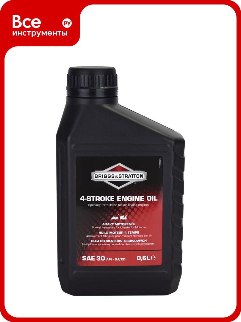 Масло Briggs & Stratton 100005E-V 4-Stroke SAE-30 0.6л для 4хтактных двигателей