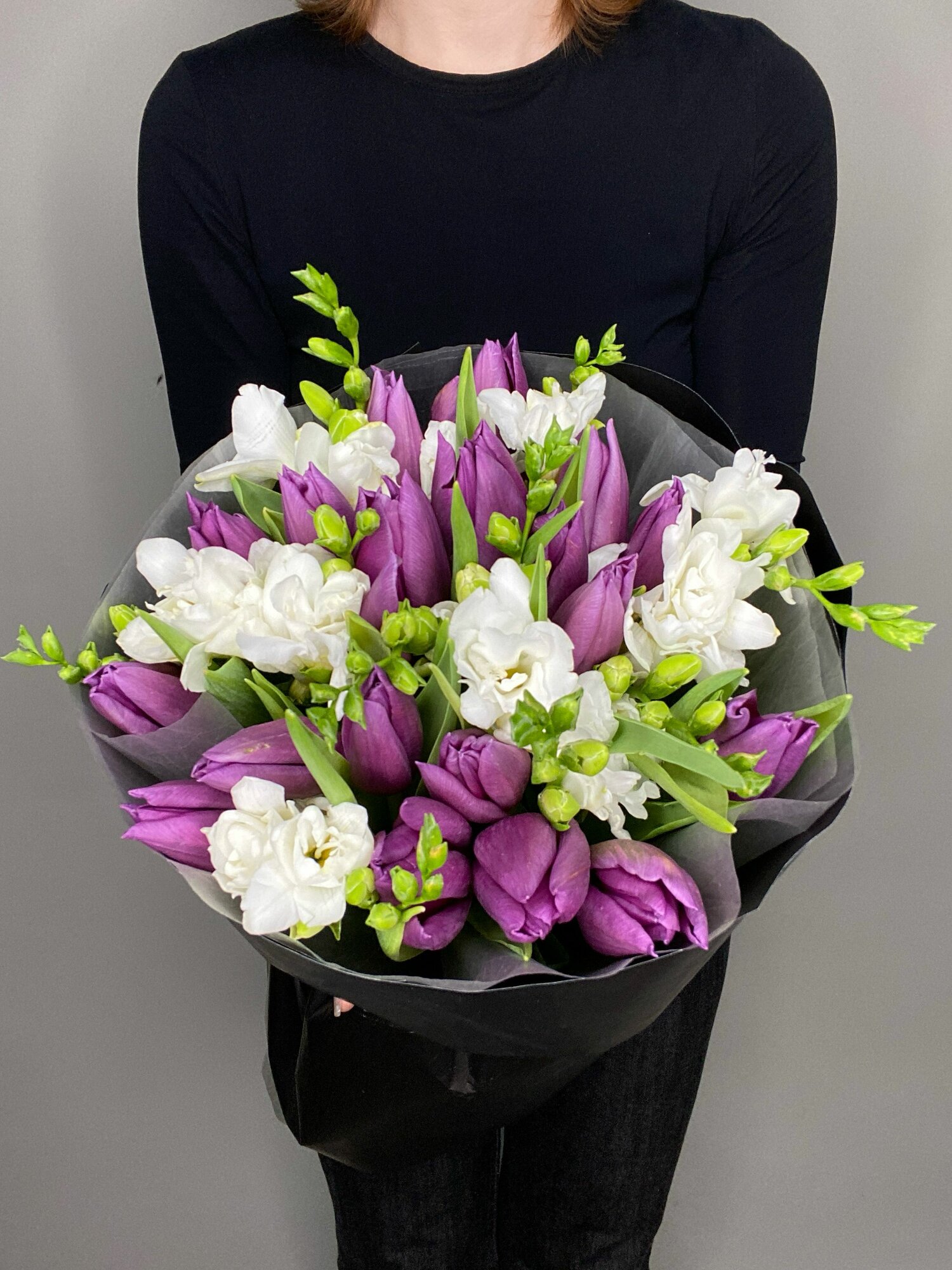 Тюльпаны с фрезией