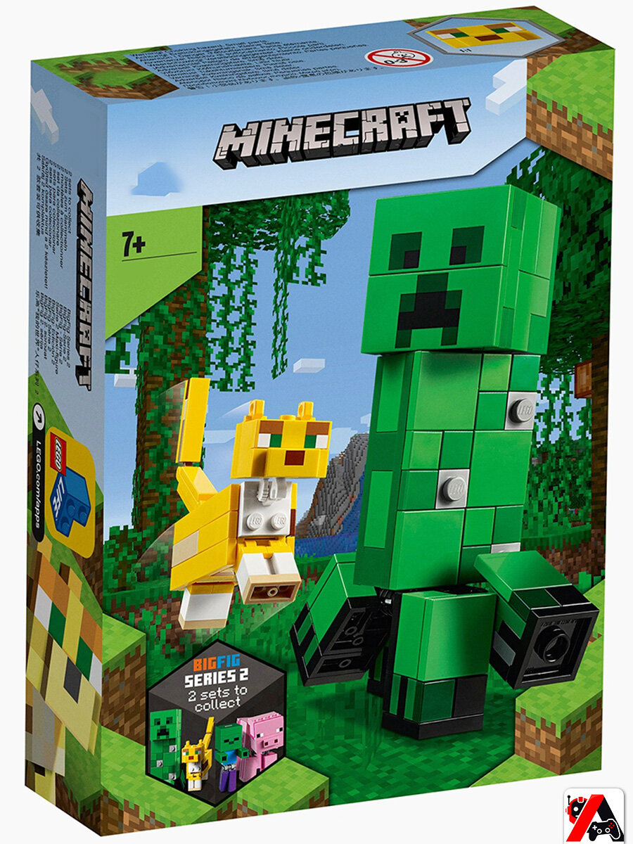 Конструктор Майнкрафт Крипер и Оцелот