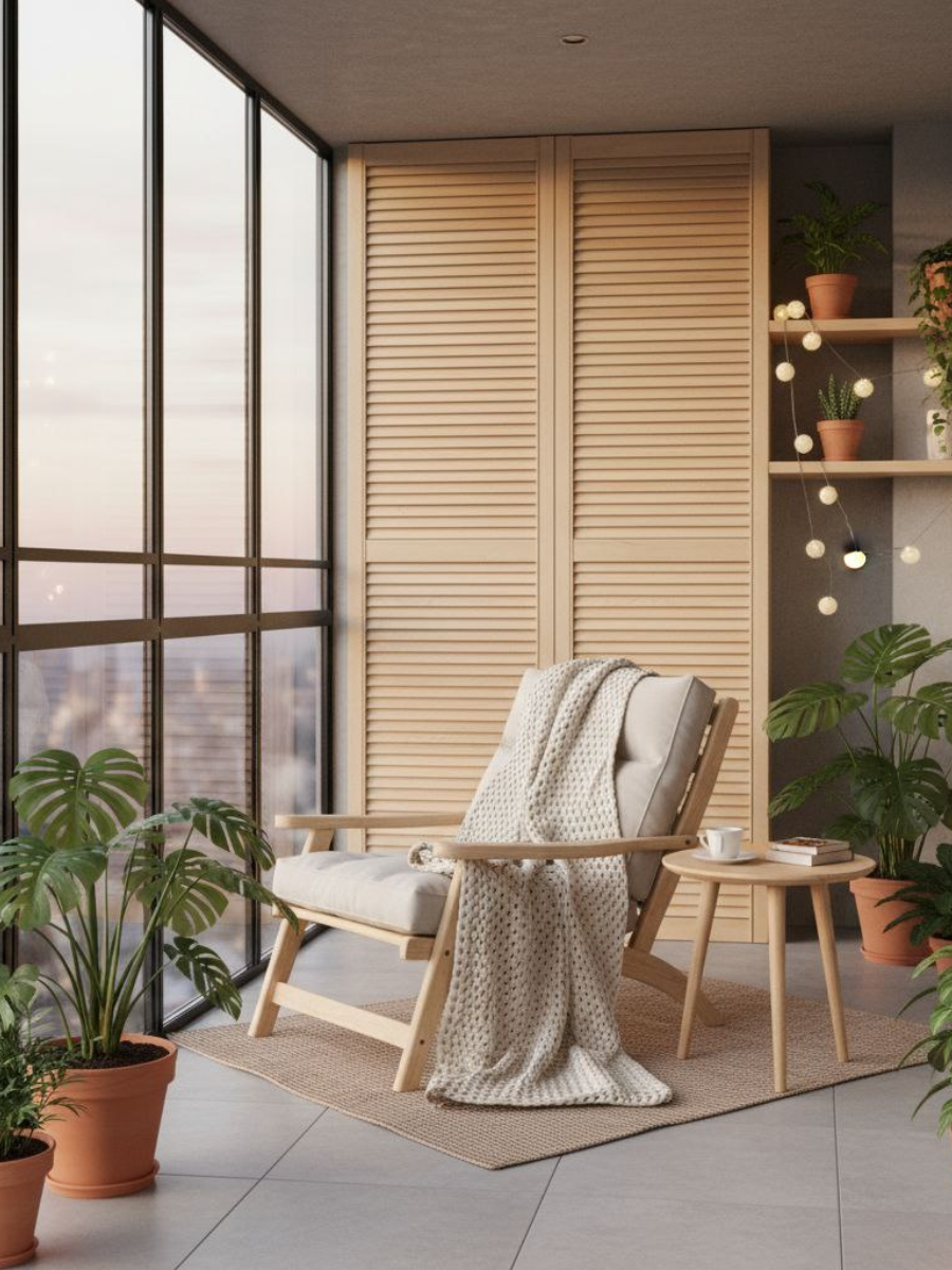 Дверца жалюзийная наборная сорт А 1205 х 594 мм Timber&Style - фото №10